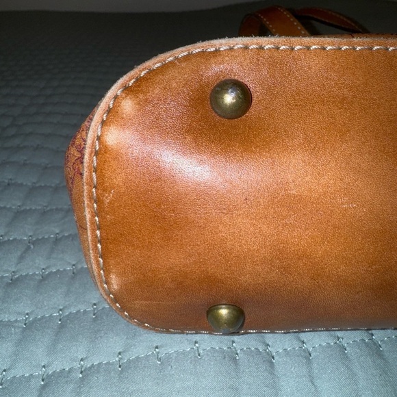Patricia Nash Leather Bolsena Riot Rust Signature Map Purse GUC. slight wear. - Picture 5 of 15